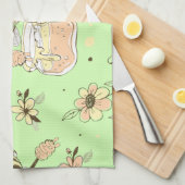 Vintage Honey Bee Decor Theedoek (Quarter Fold)