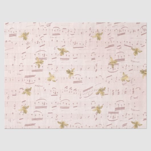 Vintage Honey Bee Serie Ontwerp 3 Tissue Papier (Voorkant)