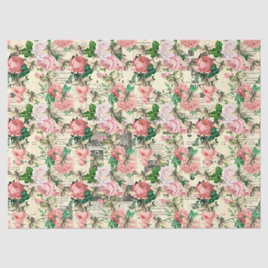 Vintage Honey Bee Serie Ontwerp 7 Tissue Papier (Voorkant)