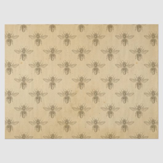 Vintage Honey Bee Serie Ontwerp 9 Tissue Papier (Voorkant)