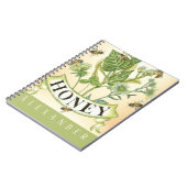 Vintage Honeybee Botanical Illustration Notitieboek (Linkerzijde)