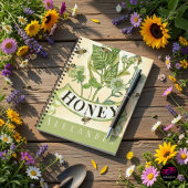 Vintage Honeybee Botanical Illustration Notitieboek
