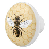 Vintage Honeybee en Honeycomb Keramische Knop (Rechts)