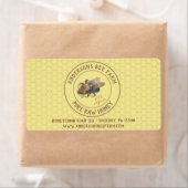 Vintage Honeybee & Honeycomb | Rundveehouder/imker Etiket (Insitu)