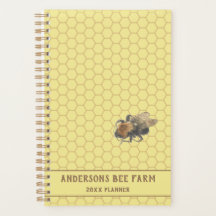 Vintage Honeybee & Honeycomb | Rundveehouder/imker