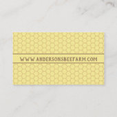 Vintage Honeybee & Honeycomb | Rundveehouder/imker Visitekaartje (Achterkant)
