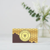 Vintage Honeycomb Bee BeeKeeper Honey Apairist Visitekaartje (Staand voorkant)