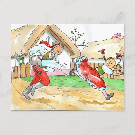 Vintage Hongaars briefkaart voor Pasen (Voorkant)