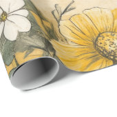 Vintage Honingbij Wilde Bloementuin (4) Cadeaupapier (Rol Hoek)