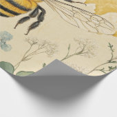 Vintage Honingbij Wilde Bloementuin (5) Cadeaupapier (Hoek)