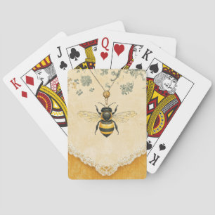 Vintage Honingbij Wilde Bloementuin (7) Pokerkaarten