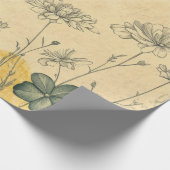 Vintage Honingbij Wilde Bloementuin (8) Cadeaupapier (Hoek)