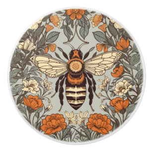 Vintage Honingbij William Morris Geïnspireerde Blo Keramische Knop