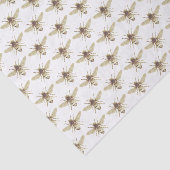 Vintage honingbijen betonpapier tissuepapier (Detail)