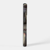 Vintage honkbal close-up iPhone 15 case (Rechterkant)