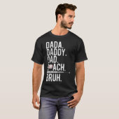 Vintage honkbal coach vader vadersdag grappig t-shirt (Voorkant volledig)