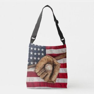 Vintage Honkbal Crossbody Tas