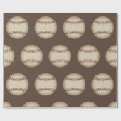 Vintage honkbal inpakpapier (Vlak)