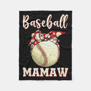 Vintage honkbal mamaw dames softbal luipaard fleece deken