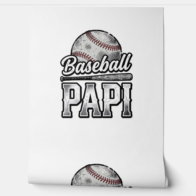 Vintage honkbal Papi versleten vader shirt ontwerp Behang (Afrollen)