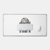 Vintage honkbal Papi versleten vader shirt ontwerp Bureaumat (Keyboard & Muis)