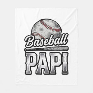 Vintage honkbal Papi versleten vader shirt ontwerp Fleece Deken