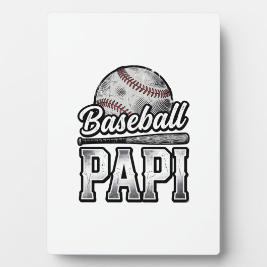 Vintage honkbal Papi versleten vader shirt ontwerp Fotoplaat (voorkant)