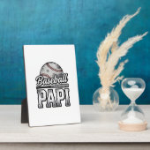 Vintage honkbal Papi versleten vader shirt ontwerp Fotoplaat (Zijkant)