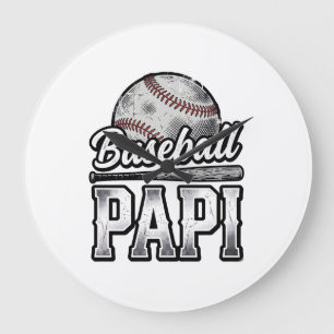 Vintage honkbal Papi versleten vader shirt ontwerp Grote Klok
