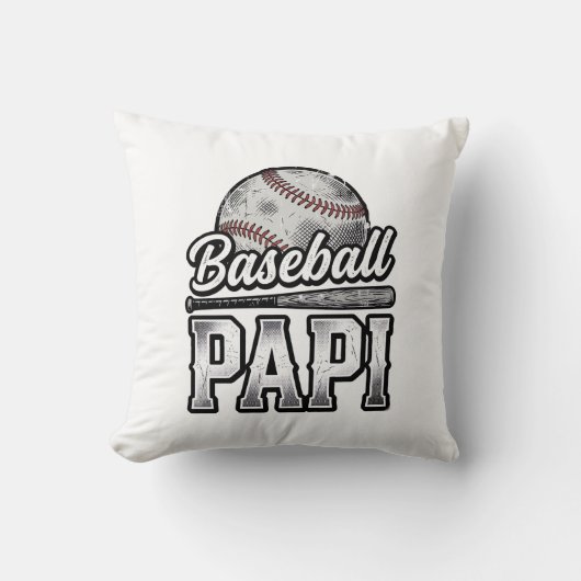 Vintage honkbal Papi versleten vader shirt ontwerp Kussen (Voorkant)