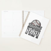 Vintage honkbal Papi versleten vader shirt ontwerp Planner (Display)