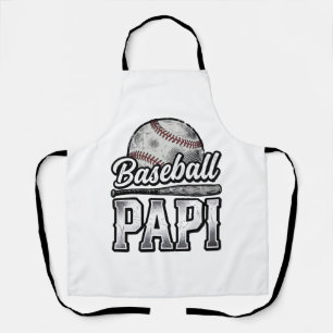 Vintage honkbal Papi versleten vader shirt ontwerp Schort