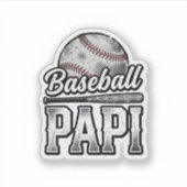 Vintage honkbal Papi versleten vader shirt ontwerp Sticker (Voorkant)
