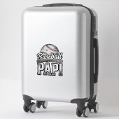 Vintage honkbal Papi versleten vader shirt ontwerp Sticker (Koffer)