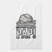 Vintage honkbal Papi versleten vader shirt ontwerp Theedoek (Verticaal)