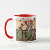 Vintage honkbal sportteam, jongens ravotten mok (Links)