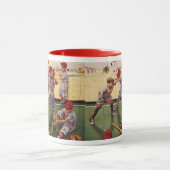 Vintage honkbal sportteam, jongens ravotten mok (Midden)