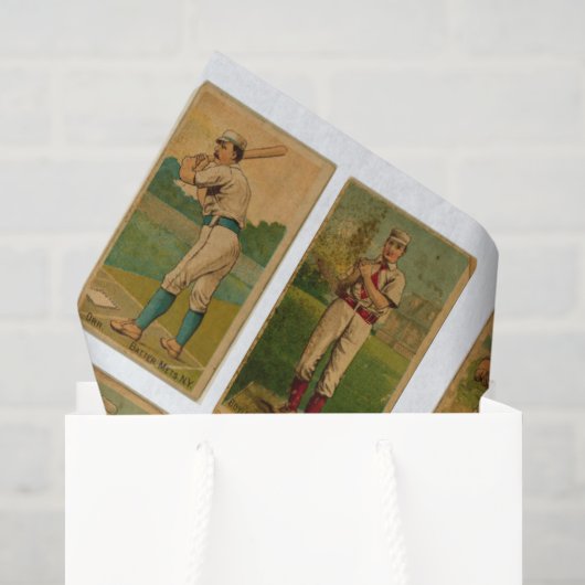 Vintage honkbal tissuepapier (Cadeauzakje)