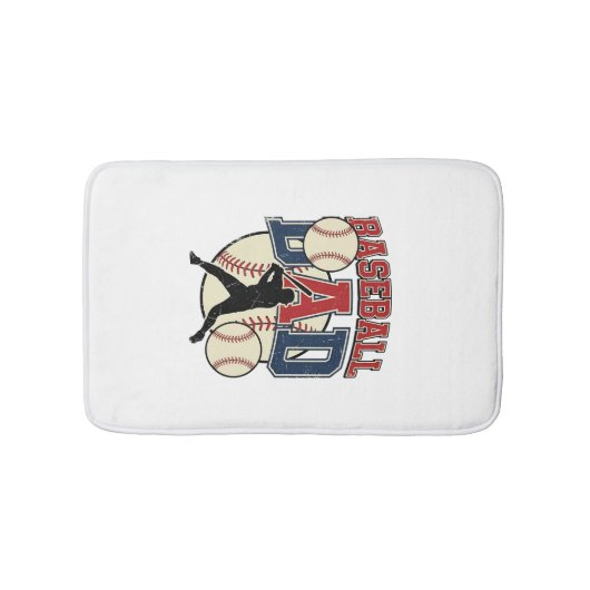 Vintage honkbal vader shirt ontwerp_1 badmat (Voorkant)