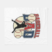 Vintage honkbal vader shirt ontwerp_1 fleece deken (Voorkant (Horizontaal))