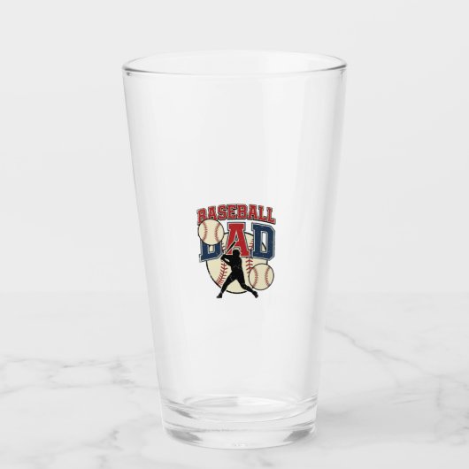 Vintage honkbal vader shirt ontwerp_1 glas (Voorkant)