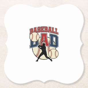 Vintage honkbal vader shirt ontwerp_1 kartonnen onderzetters