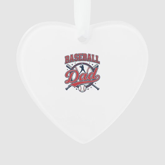 Vintage honkbal vader shirt ontwerp_1 ornament (voorkant)