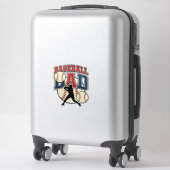 Vintage honkbal vader shirt ontwerp_1 sticker (Koffer)