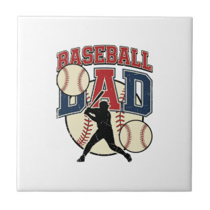 Vintage honkbal vader shirt ontwerp_1 tegeltje