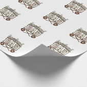 Vintage honkbal vader vaderdag cadeaupapier (Hoek)