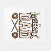 Vintage honkbal vader vaderdag fleece deken (Voorkant (Horizontaal))