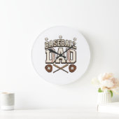 Vintage honkbal vader vaderdag grote klok (Huis)