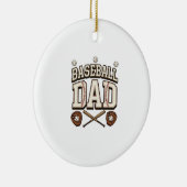 Vintage honkbal vader vaderdag keramisch ornament (Rechts)