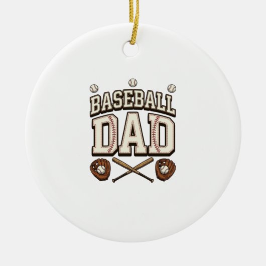 Vintage honkbal vader vaderdag keramisch ornament (Voorkant)